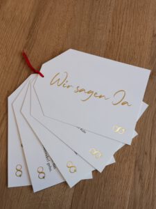 Hochzeitskarten Anhaengerset